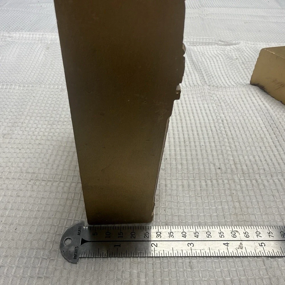 Vintage Gold Neoclassical Greek Temple Architecture Golf Club Ball Bookends Pair